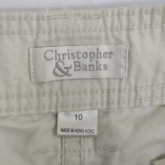 Christopher & Banks Cream Capris Relaxed Fit size 10 - Picture 2 of 4